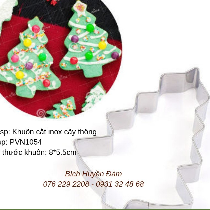 Khuôn cutter inox cây thông - PVN1054