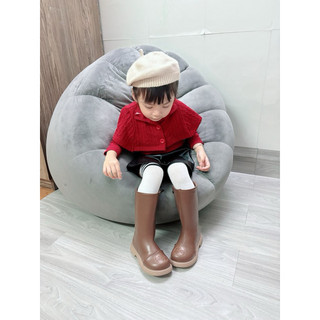 Boot Đùi Cho Bé Gái Hoa Trà 26-36-Boot Cho Bé Gái Khoá Kéo