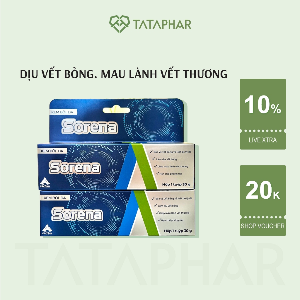 Kem bôi da Sorena - Hiệu quả phục hồi vết thương bị bỏng - Kem dưỡng ẩm phục hồi đa năng - Tuýp 30g