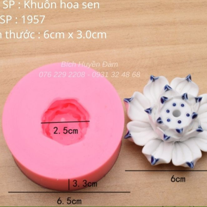 Khuôn silicon hoa sen 1957