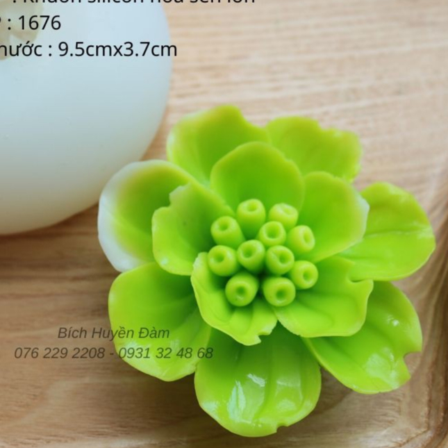 Khuôn silicon hoa sen lớn 1676
