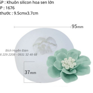 Khuôn silicon hoa sen lớn 1676