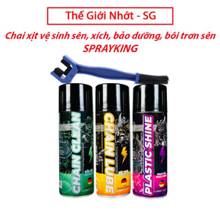 [Mẫu mới] Chai xịt vệ sinh sên, xích, bảo dưỡng, bôi trơn sên SPRAYKING dùng cho xe máy, xe mô tô sên phốt cao su s