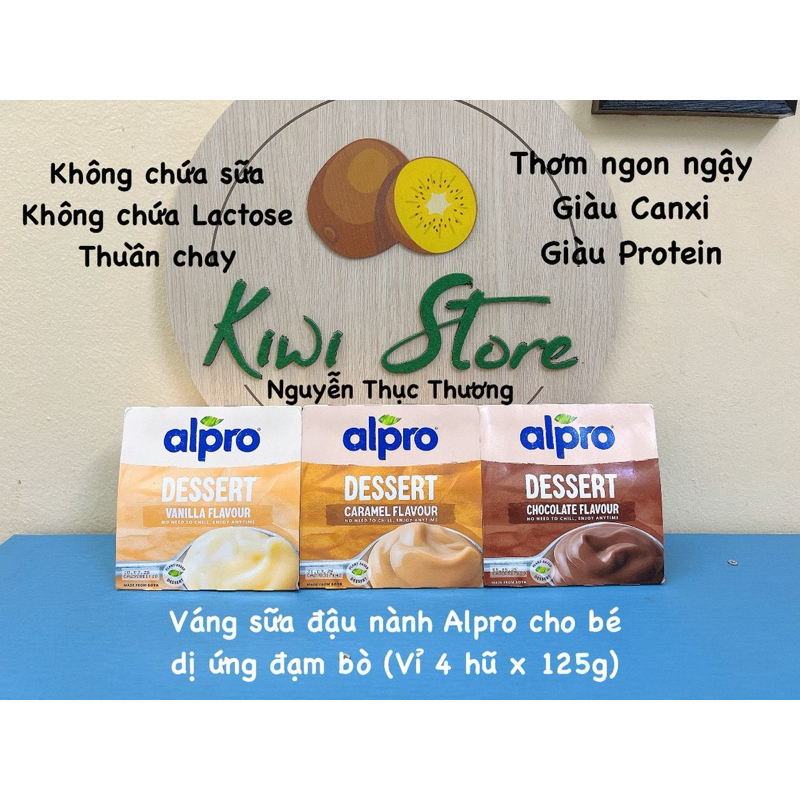 Váng sữa Alpro Anh Quốc cho bé dị ứng đạm bò và bất dung nạp Lactose 125g/hũ