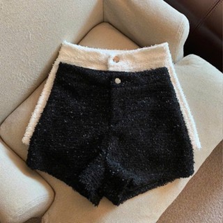 Quần short nữ chất dạ bling Tweed ánh nhũ quần 2 lớp không ngứa không dặm mã SBL_2222