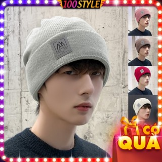 Nón Len Nam Nữ 2 Lớp Dày Ấm Đính Logo Núi Chất Đẹp