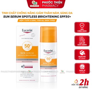 Tinh chất kem chống nắng mờ thâm nám Eucerin Spotless Brightening Serum SPF50+ 50ml