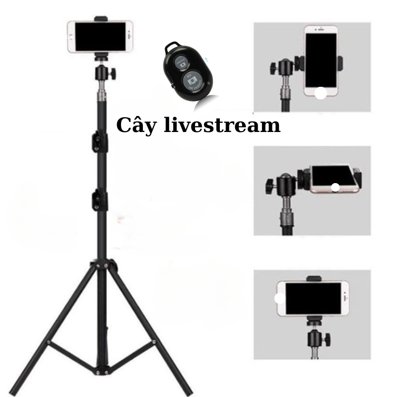 Tripod điện thoại Gậy chụp ảnh điện thoại 3 chân để livestream, quay video