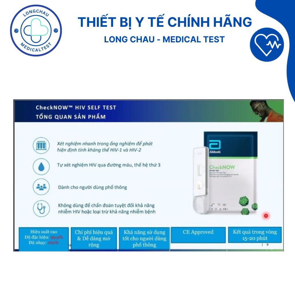 Bộ xét nghiệm nhanh HIV tại nhà abbott Checknow