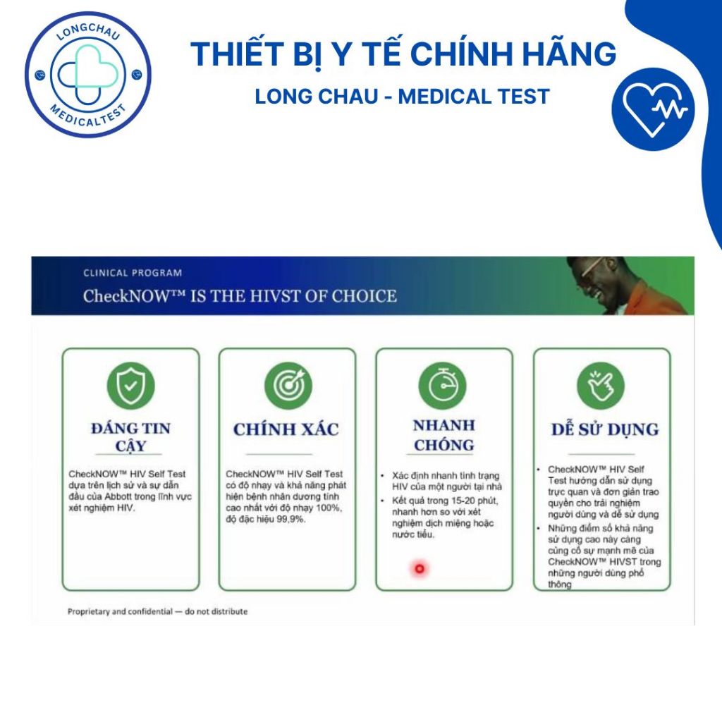 Bộ xét nghiệm nhanh HIV tại nhà abbott Checknow
