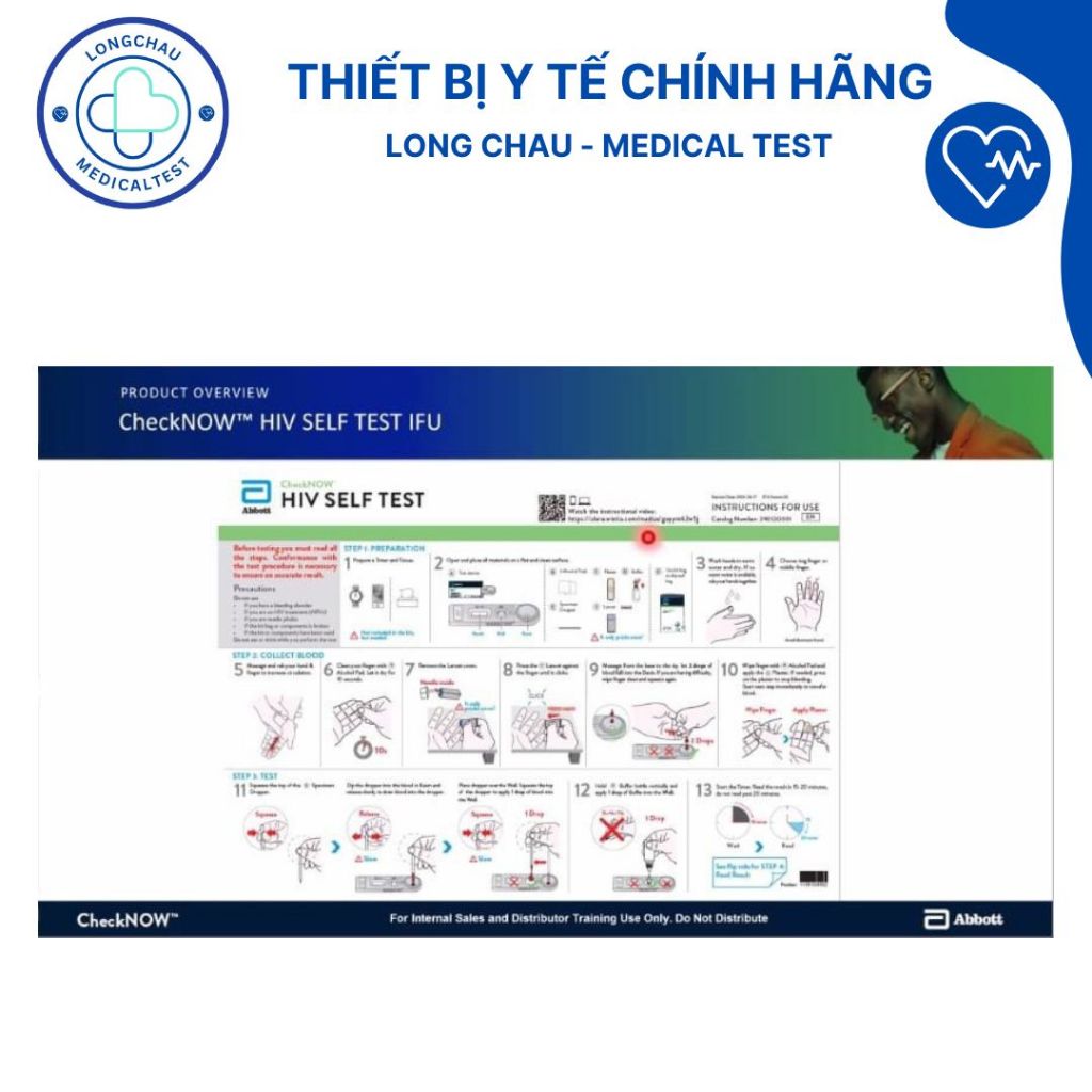 Bộ xét nghiệm nhanh HIV tại nhà abbott Checknow