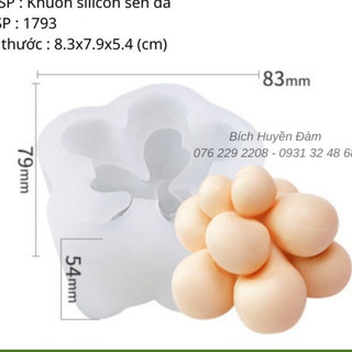 Khuôn silicon 4D sen đá lớn 1793