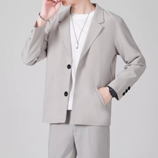 Áo khoác blazer nam form rộng hàn quốc màu đen dài tay vest dáng dài unisex màu đen nâu phong cách XZ002