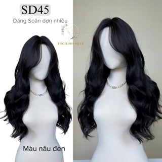 TÓC GIẢ SIÊU DA ĐẦU 2 MÁI SD45 dài 55cm, Chất liệu tơ nhân tạo cao cấp, TÓC XINH MỸ LỆ
