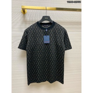  ÁO thun nam LV cổ tròn họa tiết thêu tay ngắn phong cách trẻ trung chuẩn from 