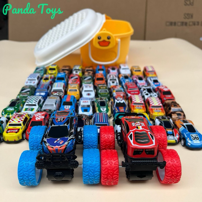 Thùng 50 xe nhỏ và 2 xe địa hình to đồ chơi xe ô tô chạy cót cho bé