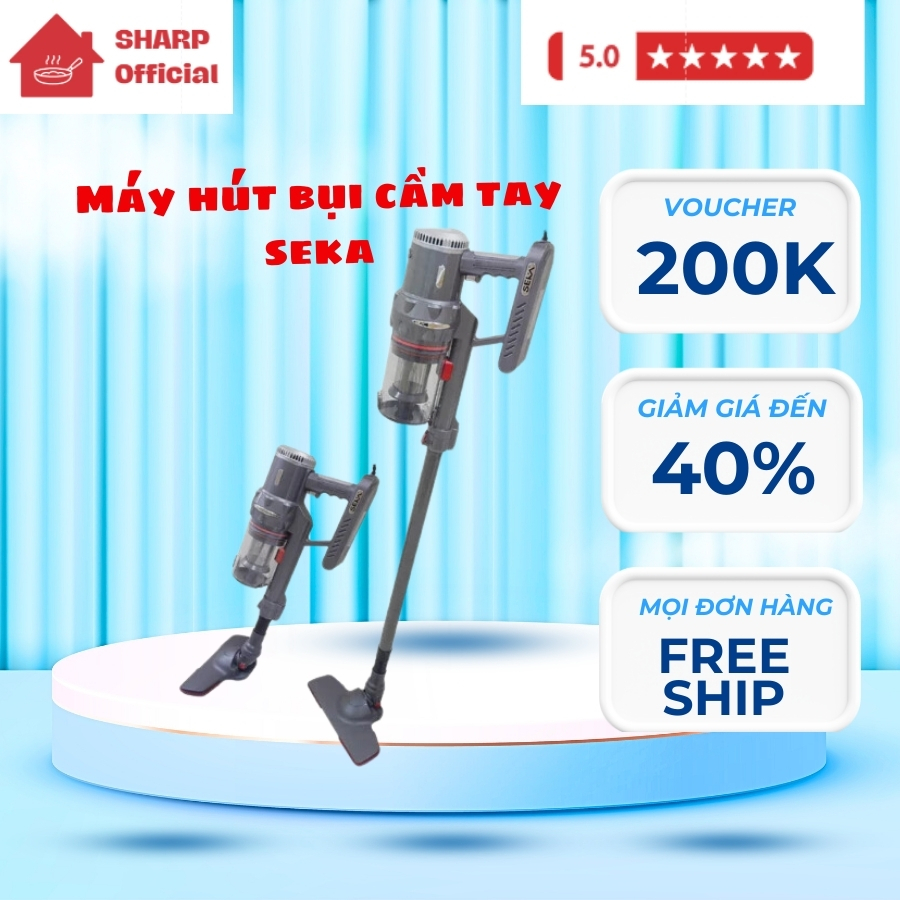 Máy hút bụi cầm tay Seka/Jiwon công suất 2000W lực hút cực mạnh làm sạch dễ dàng