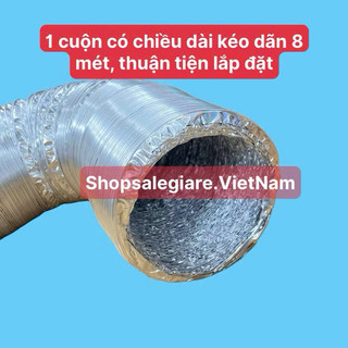 Ống gió bạc hút mùi size 200mm dài 8 mét