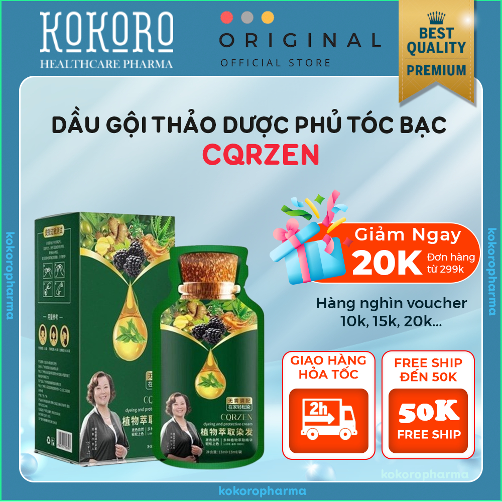 Dầu Gói Gội Phủ Tóc Bạc BUBBLE CQRZEN - Dầu Gội BUBBLE CQRZEN Thảo Dược  Phủ Bạc, Đổi Màu, Dưỡng Tóc