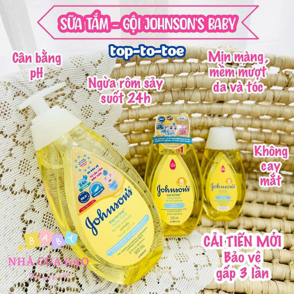 Sữa tắm gội toàn thân Jonhson baby 200ml cho bé