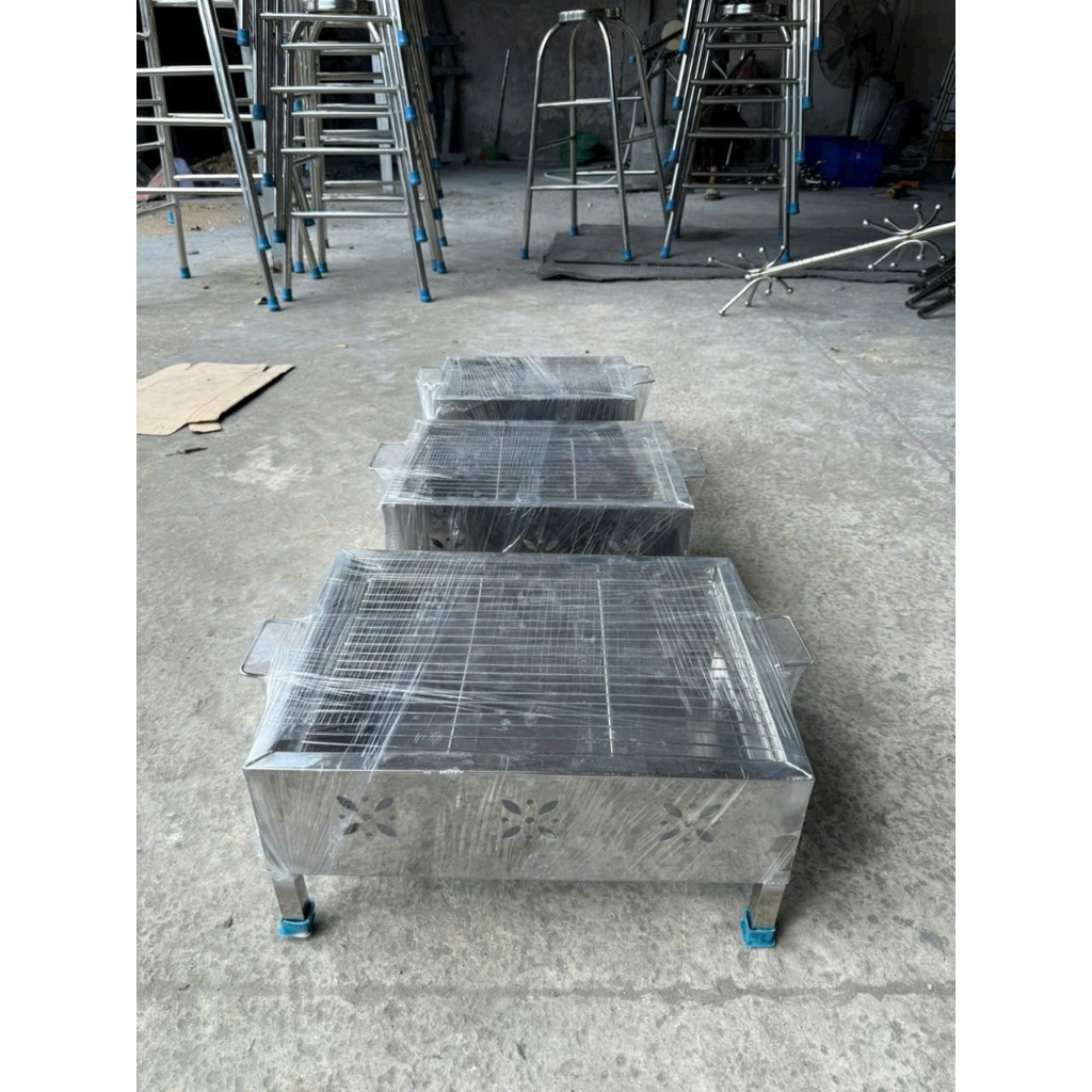 Bếp Nướng Than Hoa Inox Có Kèm Vĩ - Bếp Nướng Inox