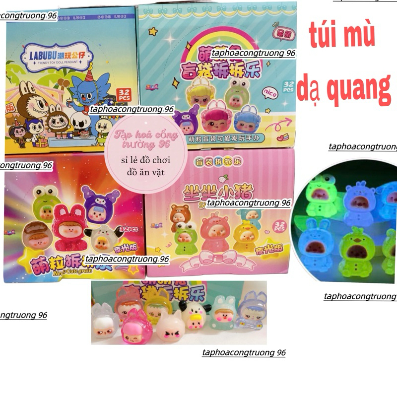 Hộp 32 gói túi mù to (30 túi con tu mù túi bút xáp màu) nhiều hình đồ chơi cho bé siêu hót