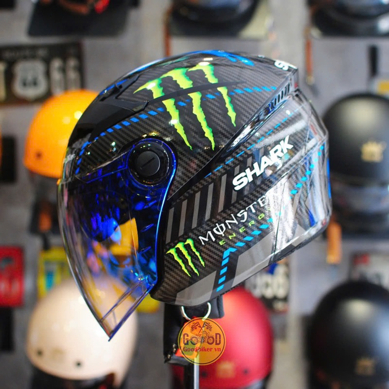 Royal M268- Mũ 3/4 đầu 2 kính tem Monster