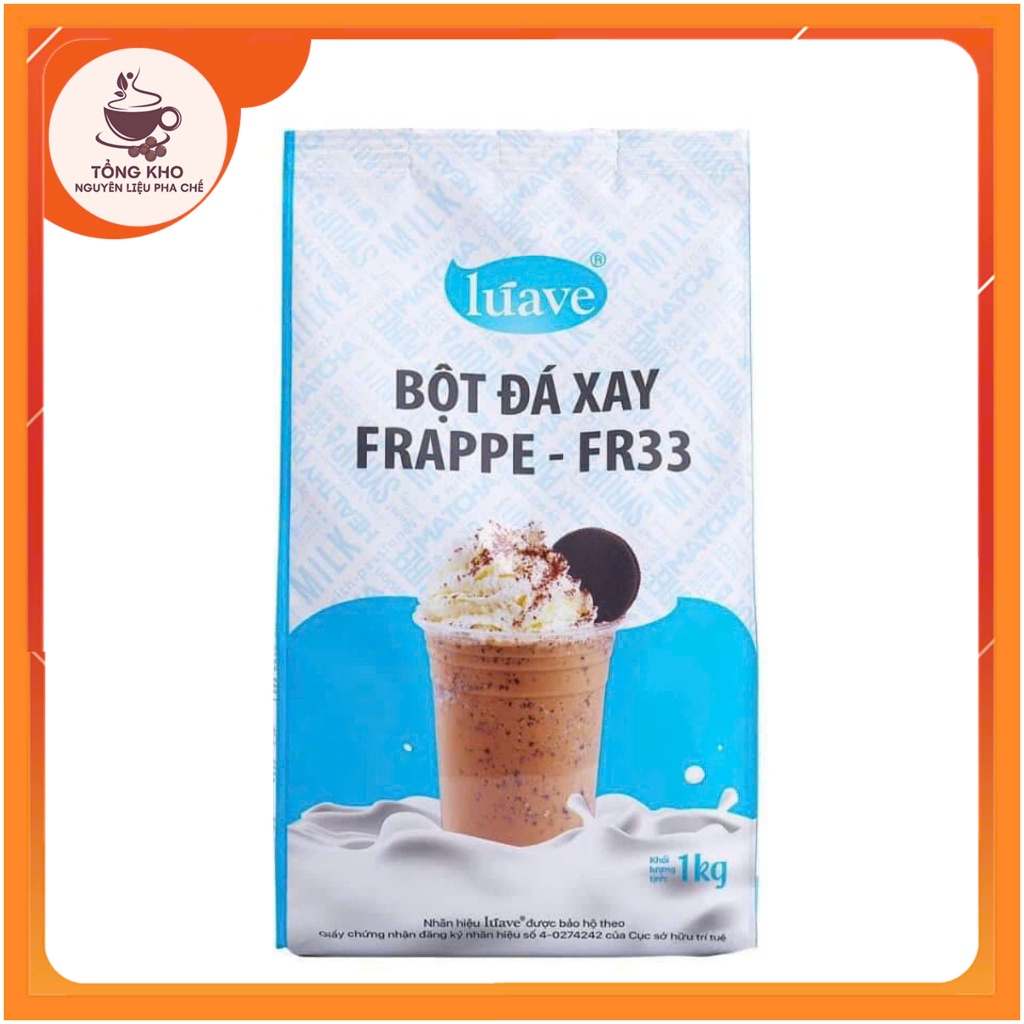 Bột Đá Xay Frappe FR33 LUAVE 1Kg 10 Gói/Thùng ( Bột mix chống phân tầng, tách lớp)