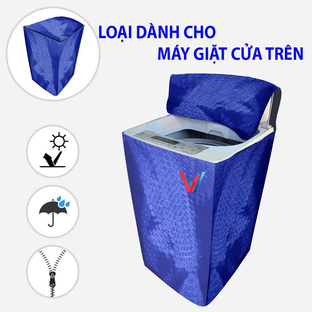 Áo Trùm Máy Giặt Cửa Trên, Cửa Trước 6 - 9 Kg, 10 - 15 Kg Bền Tốt, Siêu Nhẹ, Chống Bụi Bẩn, Chống Thấm