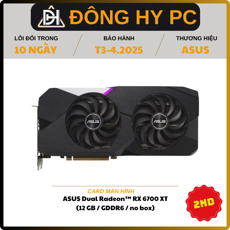 VGA card màn hình ASUS RX 6700XT 12GB 2ND