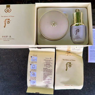 Nội địa Hàn Tone 21 date 2027 - Phấn nước ngừa lão hóa The Whoo Gongjinhyang Mi Luxury Golden Cushion Glow SPF50+/PA+++a