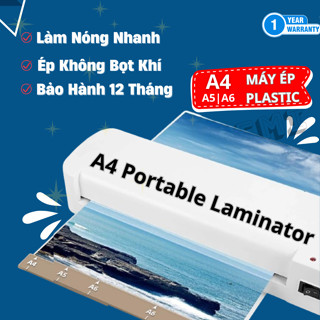 Máy Ép Plastic Khổ A4 Chính Hãng - Ép Nhanh, Chống Nhăn, Bền Đẹp, Dùng Cho Văn Phòng & Gia Đình