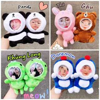 Móc khoá Gấu bông in ảnh theo yêu cầu siêu dễ thương ( Đã gồm ảnh in )