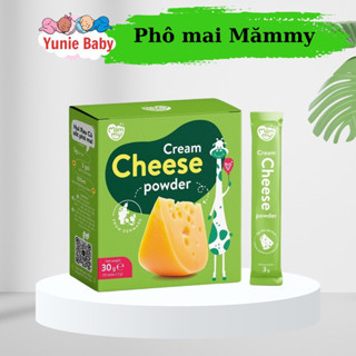 [Date 2026] Phô mai tách muối Mămmy dạng bột rắc cơm, cháo cho bé ăn dặm, hộp 10 ống (3g/ ống)