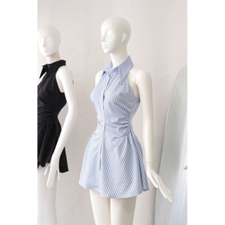 [MMUSE STORE] VIDEO Đầm sơ mi sn dáng xoè nhún eo siêu tôn dáng trẻ trung năng động