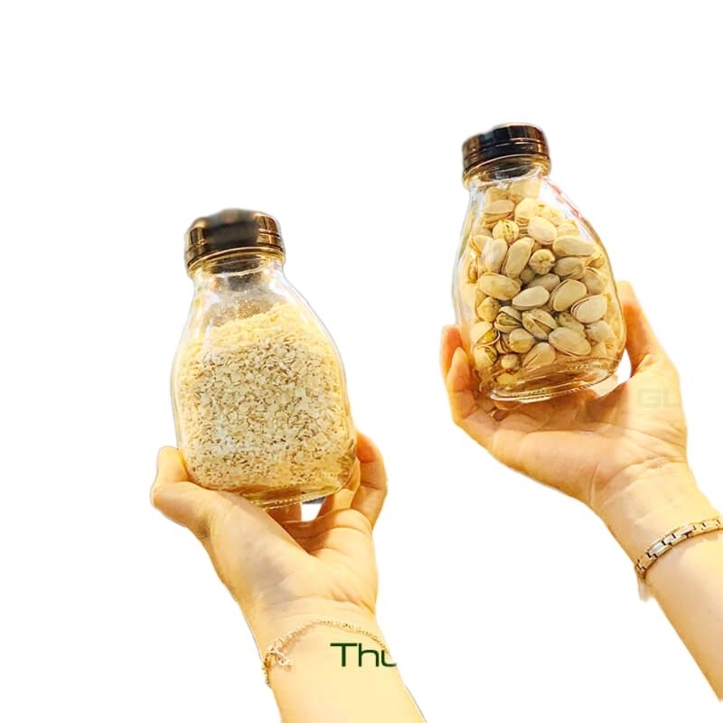 Combo 5 bình thuỷ tinh kèm nắp 500ml