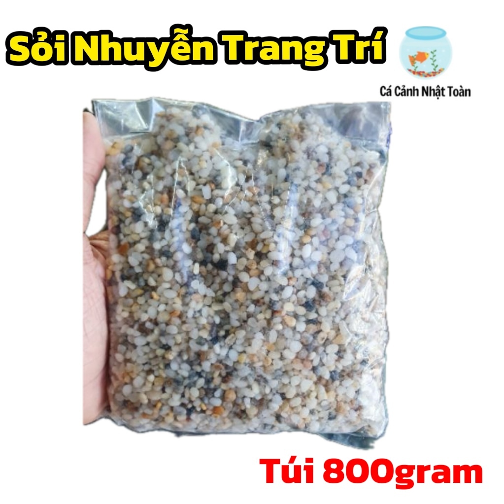 1 BỊCH SỎI ĐÁ NHUYỄN TRANG TRÍ HỒ CÁ NON BỘ 800G