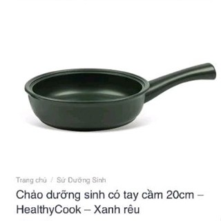 Chảo sứ dưỡng sinh Minh Long 20cm - dùng bếp ga, bếp hồng ngoại