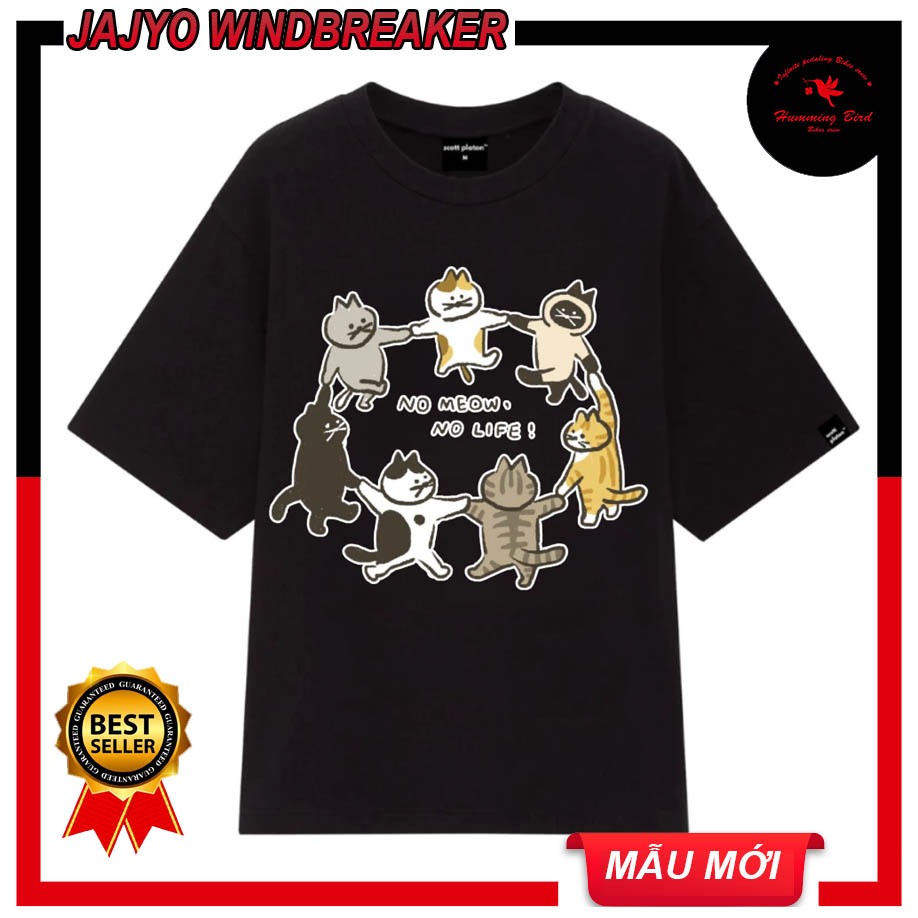 ÁO THUN Áo thun No Meow No Life unisex nam nữ