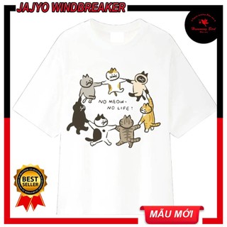 ÁO THUN Áo thun No Meow No Life unisex nam nữ