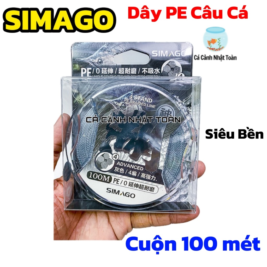DÂY DÙ CÂU CÁ PE SIMAGO 100 MÉT (CHÍNH HÃNG)
