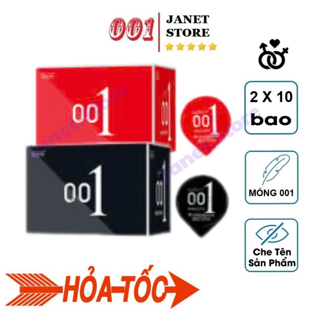 Bao cao su 001, Combo 2 hộp 20c BCS siêu mỏng nội địa Trung gân gai, kéo dài thời gian, nhiều gel
