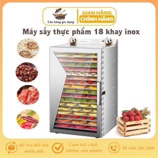 Máy sấy thực phẩm Dehydrator 18 khay sấy khô hoa quả, sấy thịt cá rau củ [BH 12 Tháng]