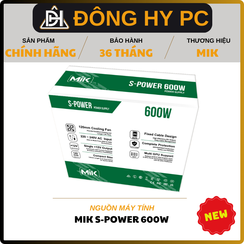 Nguồn máy tính MIK SPOWER 600W