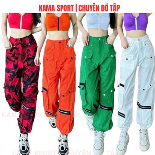 Quần jogger nữ, quần thể thao túi hộp chất kaki mềm chuyên tập zumba, aerobic, gym, dân vũ ,đội nhóm