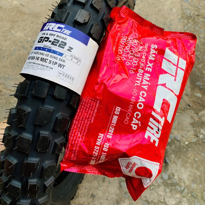 (GP22z 90/100-16) Vỏ IRC GP22z 90/100-16 WT & Ruột IRC 90/100-16 cho xe Yamaha PG-1 - Vỏ sử dụng ruộ