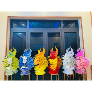 Sét phụ kiện trang trí công tháp oản bánh nước, tráp Tết (không kèm oản hoặc bánh kẹo) kích thước công 80cm (tặng keo)