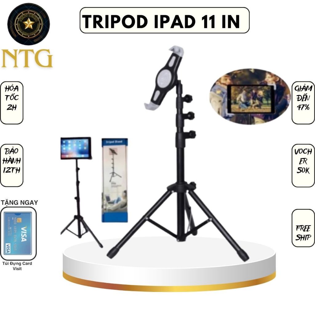 GIÁ ĐỞ 3 Chân IPAD 12.9 PRO Tripod Stand (SHIP HỎA TỐC)