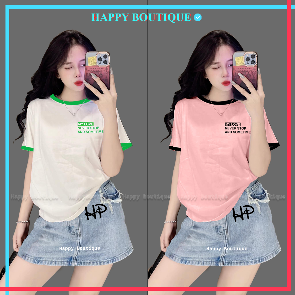 [40~70kg] Áo Thun Thái Nữ Cotton 100% 2 Form [Mã A09] Tay Ngắn Cotton Mềm Mịn Mát [MYLOVE] | BigBuy360 - bigbuy360.vn
