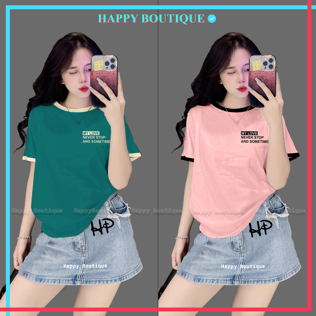 [40~70kg] Áo Thun Thái Nữ Cotton 100% 2 Form [Mã A09] Tay Ngắn Cotton Mềm Mịn Mát [MYLOVE] | BigBuy360 - bigbuy360.vn
